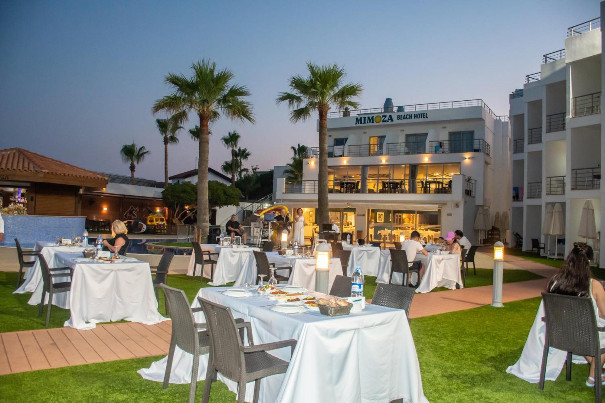 Mimoza Beach Hotel Agios Sergios Bagian luar foto