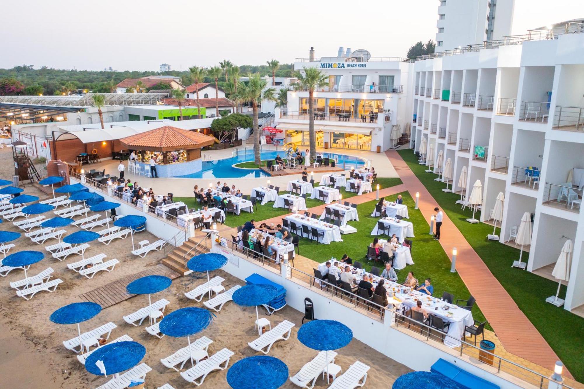 Mimoza Beach Hotel Agios Sergios Bagian luar foto