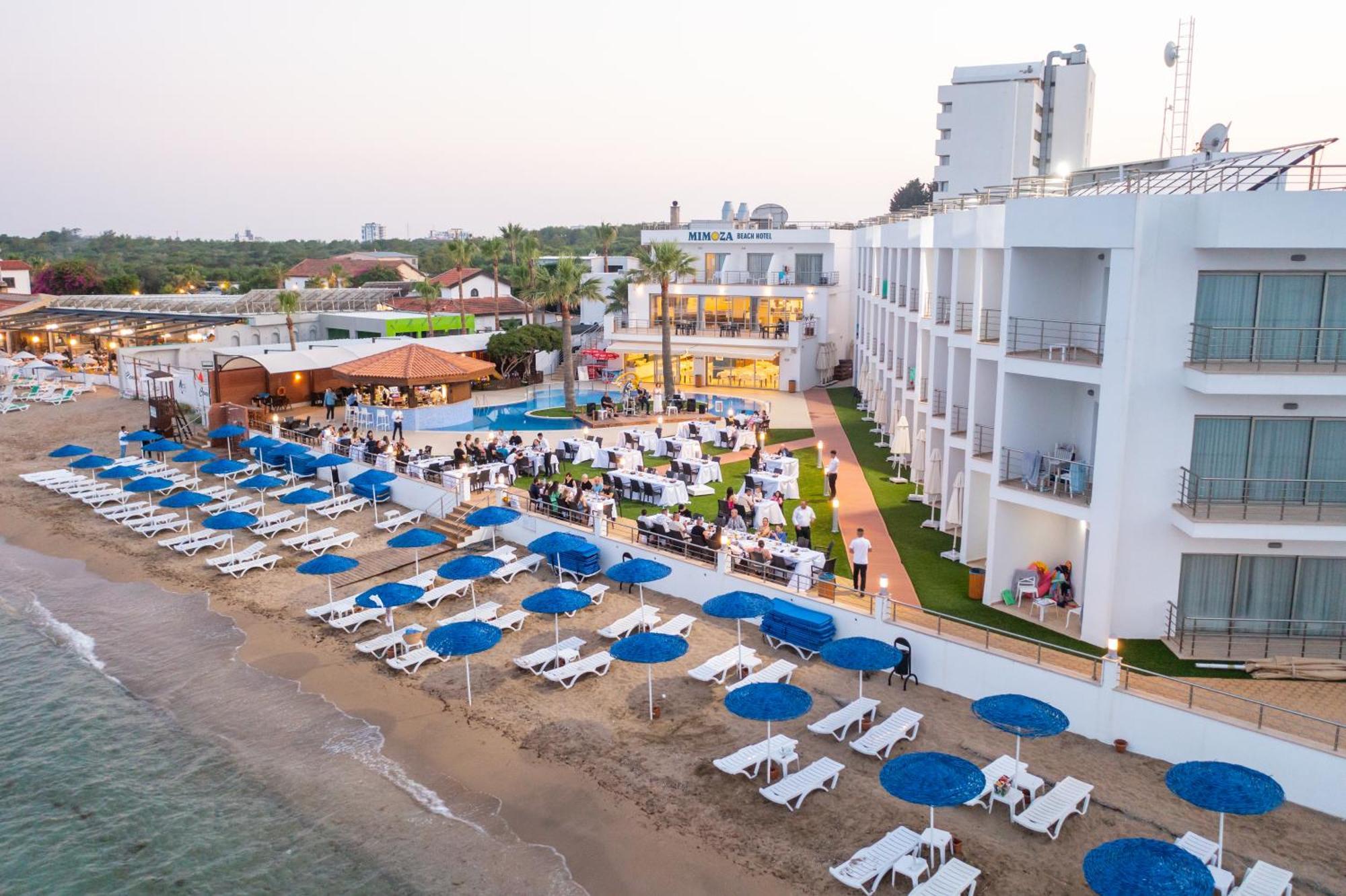 Mimoza Beach Hotel Agios Sergios Bagian luar foto