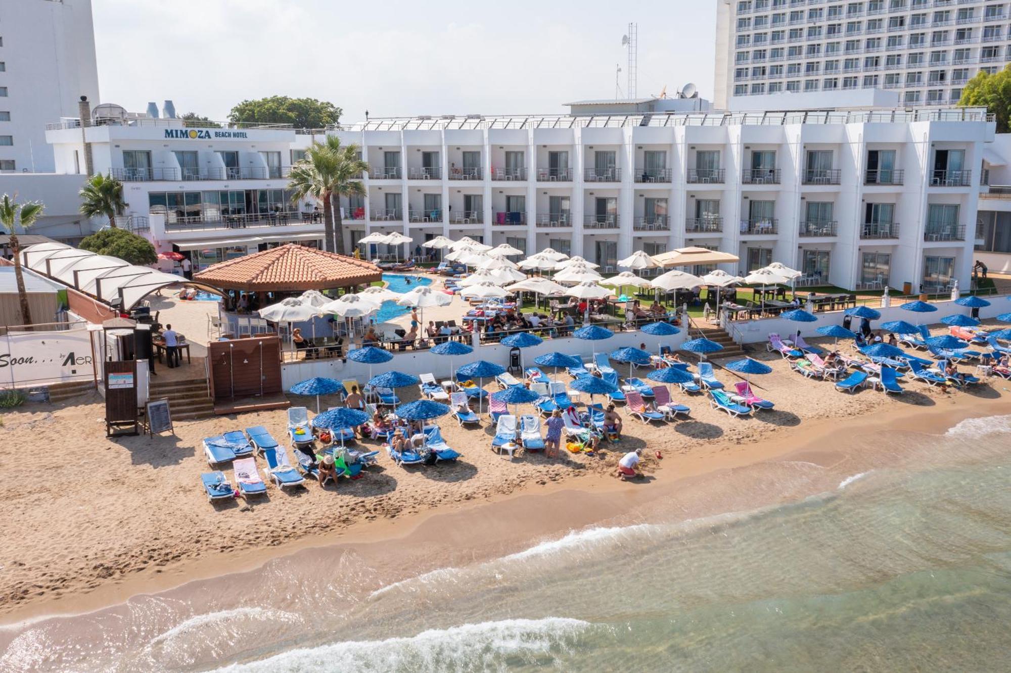 Mimoza Beach Hotel Agios Sergios Bagian luar foto