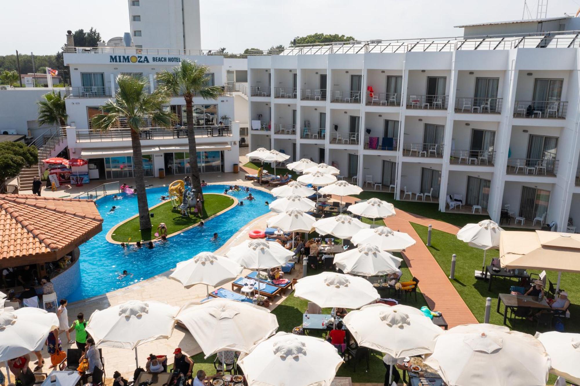 Mimoza Beach Hotel Agios Sergios Bagian luar foto