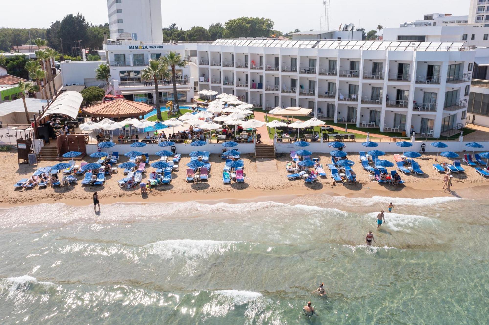 Mimoza Beach Hotel Agios Sergios Bagian luar foto