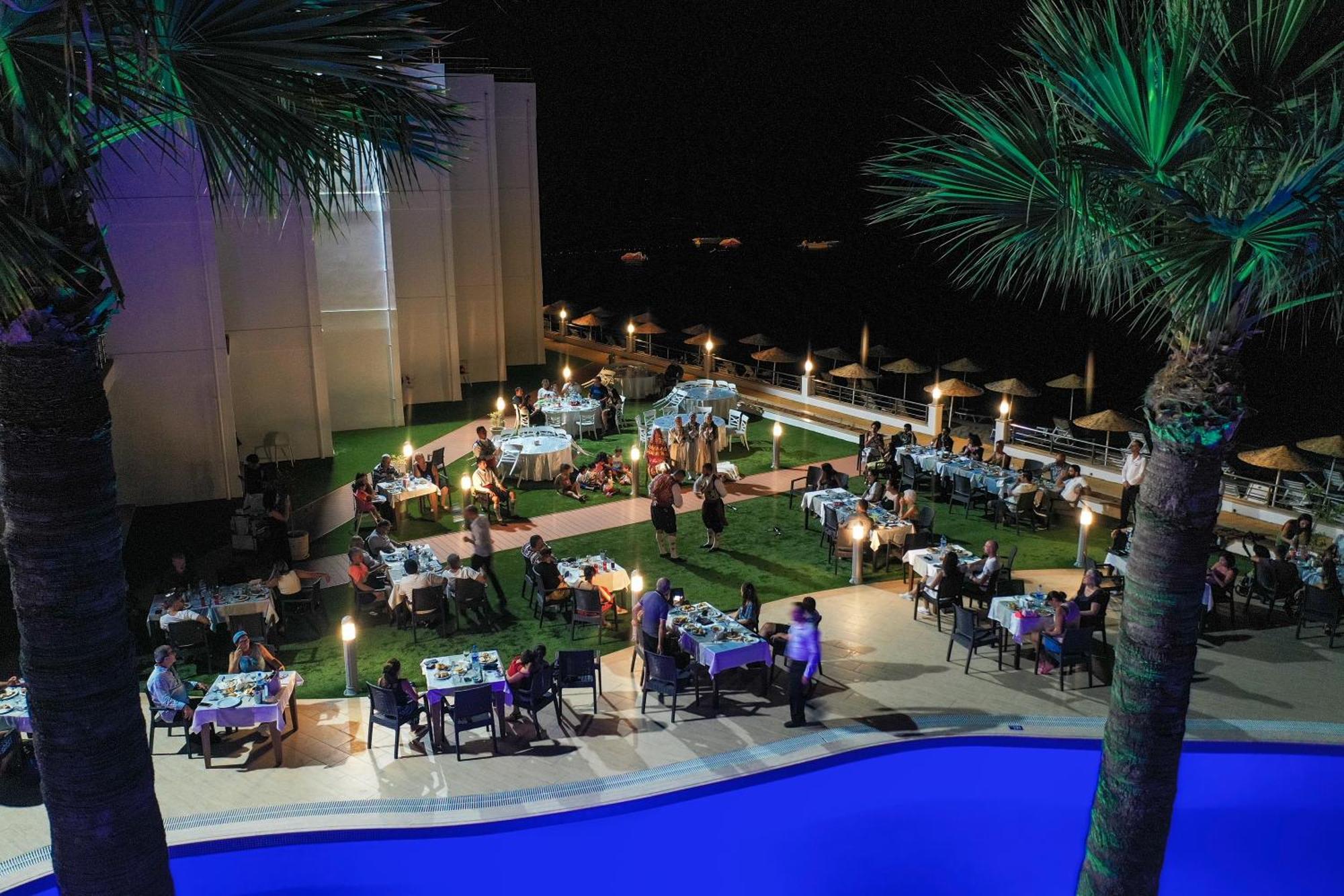 Mimoza Beach Hotel Agios Sergios Bagian luar foto