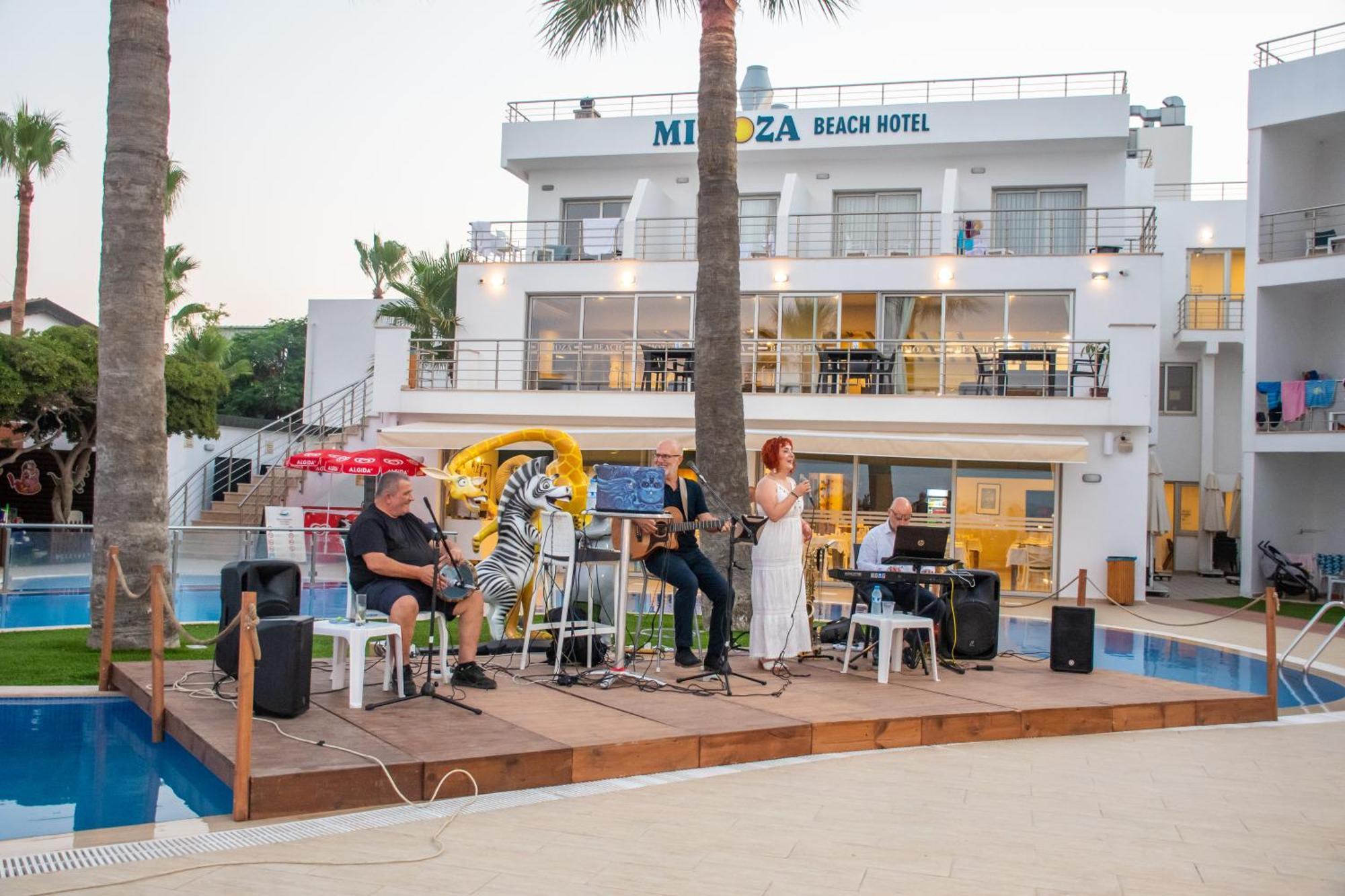 Mimoza Beach Hotel Agios Sergios Bagian luar foto
