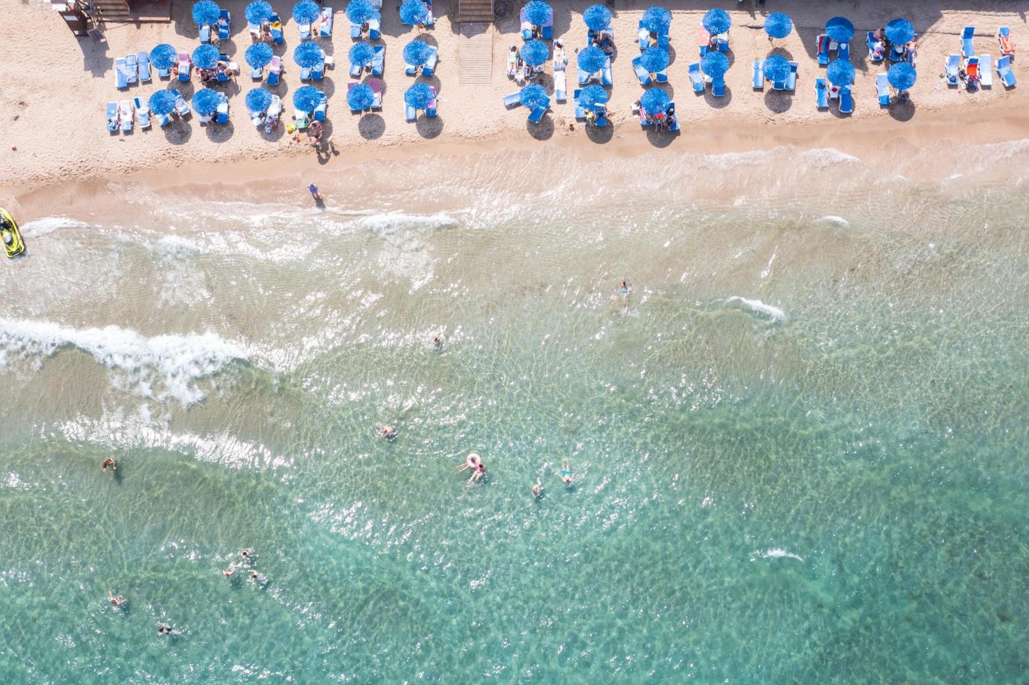 Mimoza Beach Hotel Agios Sergios Bagian luar foto